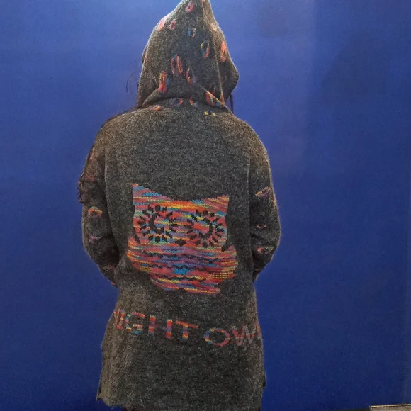 Aesthetic Hoodie shrug M size woolen - Picture 4 of 8